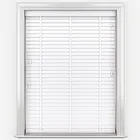 Woodlux Brilliant White With Tapes Faux Wood Venetian Blind