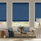 Paleo Linen Blue Azure Roman Blind