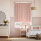 Twist2go Hand Painted Stripes Rose Pink & Polka Red Roller Blind