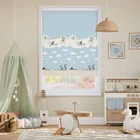 Mickey In The Clouds Vintage Blue Roller Blind