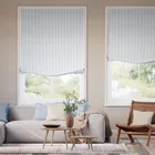 Devon Stripe Ocean Blue Relaxed Roman Blind