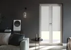 Hatched (blackout) Ice Grey - Perfect Fit Blind