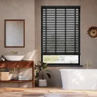 Dark Storm & Obsidian Wooden Blind - 64mm Slat