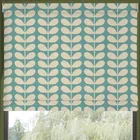 Orla Kiely Solid Stem Made To Measure Roman Blind Duckegg