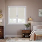 Stick On Bijou Linen Oatmeal Roman Blind