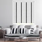 50mm White Grain & Jet Faux Wood Blinds