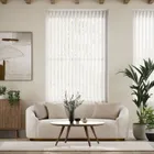 Pencil Stripe White Vertical Blind