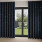 Laura Ashley Painterly Stars Midnight Wave Curtain Blinds Uk