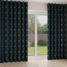 Sara Miller Small Palm Tree Forest Green Wave Curtain Blinds Uk