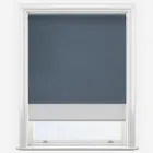 Double Roller Fusion Blackout Midnight Blue & Grey Double Roller Blind