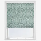 Classic Damask Teal Roman Blind