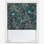 Sara Miller Swallows Forest Green Roman Blind