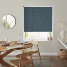 Insta Fit No Drill Yarrow Blackout Navy Roller Blinds - Fit In 30 Secs