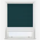 Supreme Blackout Peacock & White Double Roller Blind