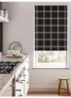 Herringbone Check Black Roller Blind