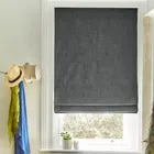 Newcombe Charcoal Deluxe Roman Blinds