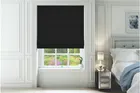 Monti Black - Luxury Chenille Roman Blind