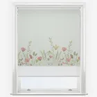 Double Roller Wild Garden Poppy & White Double Roller Blind