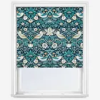 William Morris At Home Strawberry Thief Velvet Indigo Roman Blind
