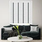 50mm White Diamond Grain & Static Faux Wood Blinds