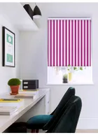 Ticking Stripe Pink Roller Blind