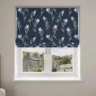 Laura Ashley Hawling Irises Midnight Navy No Drill Blinds Uk