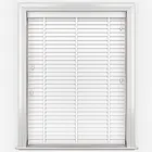Woodlux Bright White With Tapes Faux Wood Venetian Blind