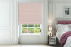 Emily Bond Oscar Stripe Raspberry - Designer Roman Blind
